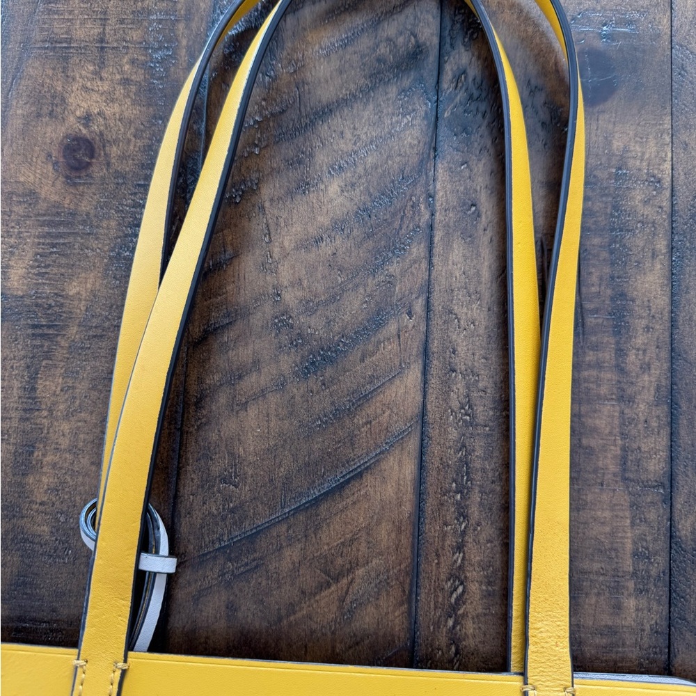 Kate Spade Two-Tone Leather Tote — Light Tan and Mustard - Picture 12 of 16